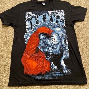 Gothic Art Little Red Riding Hood Wolf Tee M